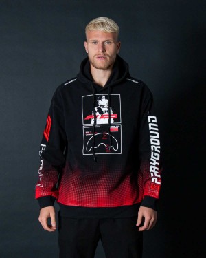 Φουτερ με Κουκουλα ανδρικα Sprayground Formula 1 Shark Track Hoody μαυρα | 4609NKYDM