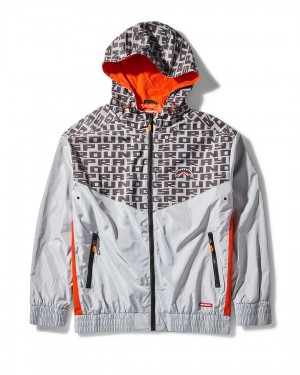 Φουτερ με Κουκουλα ανδρικα Sprayground Sg Infinity Front -streetwear W/ Pop Contrast ασημι | 4056QHJON