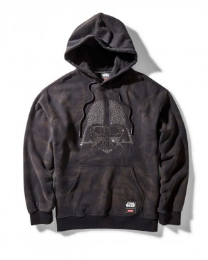 Φουτερ με Κουκουλα ανδρικα Sprayground Star Wars Darth Vader Rhinestone Head μαυρα | 8917ERTDH