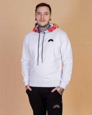 Φουτερ με Κουκουλα ανδρικα Sprayground Super Cap ασπρα | 9071CUOGW